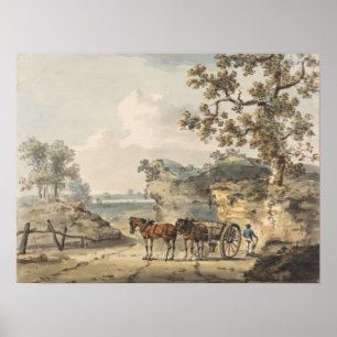 A Sandpit - Paul Sandby - c1800 Poster