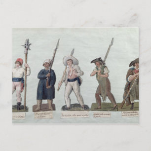 A Sans Culota mit seinem Pike, a Carter Postkarte