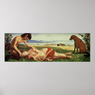 A Satyr Trauert über eine Nymph, c.1495 Poster