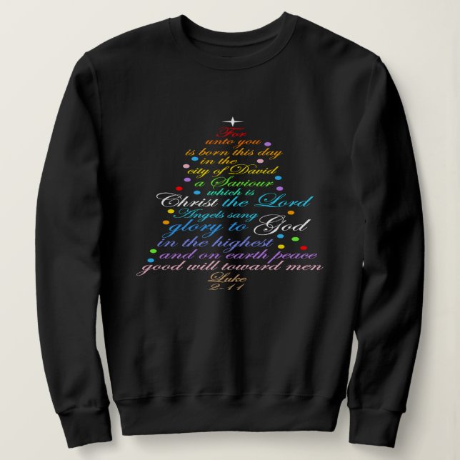 A Savior is Born Luke 2-11 Christmas Tree Shirts (Design vorne)