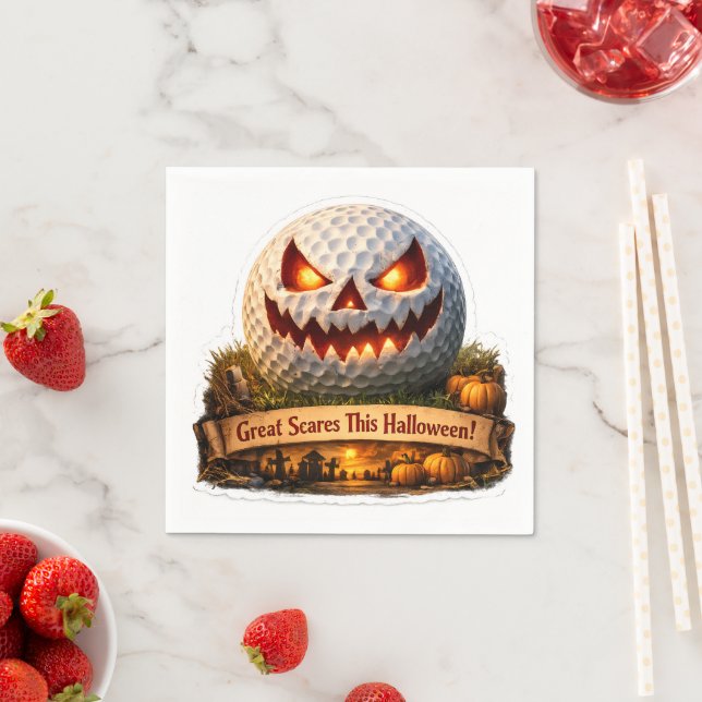 a scarry halloween napkin serviette (Beispiel)