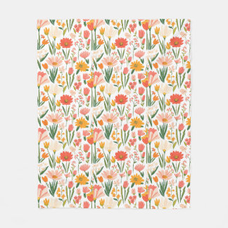  A seamless pattern of spring flowers  Fleecedecke