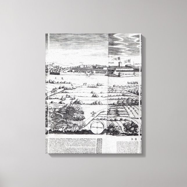 A Section of a Map of Mailand, 1640 Leinwanddruck (Vorderseite)