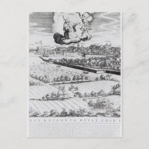 A Section of a Map of Mailand, 1640 Postkarte
