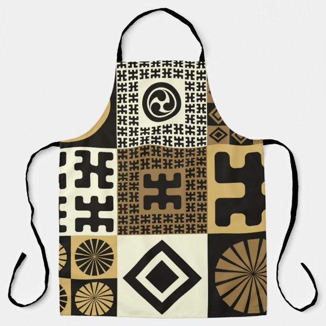 A set of japanese style seamless patterns, tribal  schürze (Vorderseite)