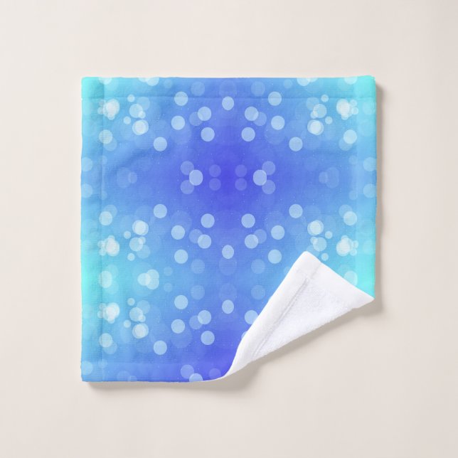 A set of vibrant blue and turquoise towels  (Waschlappen)