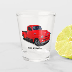 A Shot 1954 3100 camionnette rouge verre abattu
