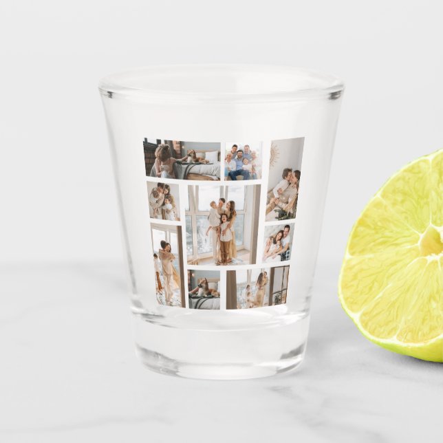 A Shot 9 Photo Collage Modèle Personnaliser le verre de t (Devant)