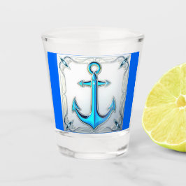 A Shot Ancre bleue Verre de tir nautique
