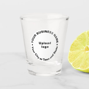 A Shot Blanc Rond Forme Entreprise Marque Verre Tiré