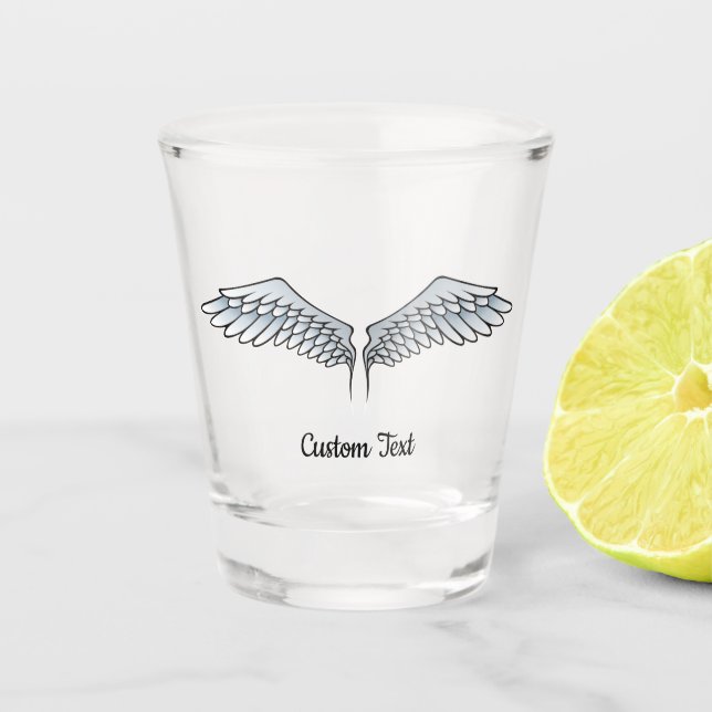 A Shot Bleu gris ailes en verre (Devant)