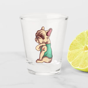 A Shot Cadeaux de verre vissé de Bulldog français