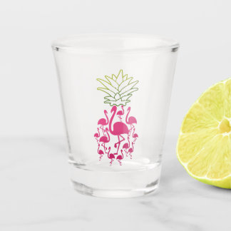 A Shot Cadeaux en verre de Flamant rose mignonne