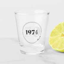 Ceci est 50 1974 verre de tir.Anniversaire ou anni