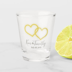 A Shot Coeurs liés - verre à liqueur personnalisé