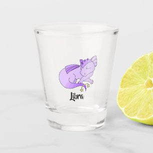 A Shot Cute Libra Dragon conception verre de plan zodiaqu