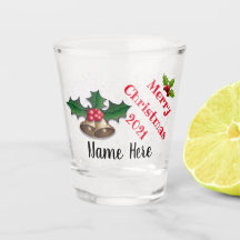 Design festif Verre de Noël personnalisé
