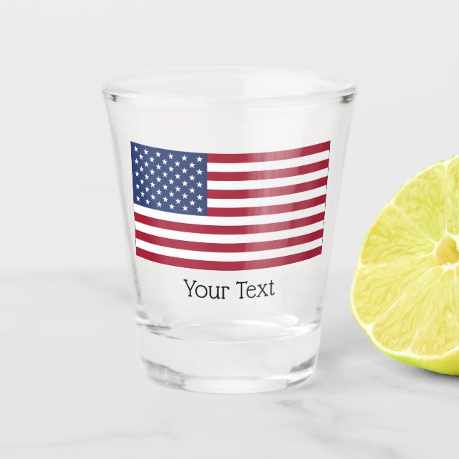 A Shot Drapeau américain design verre de tir (Devant)