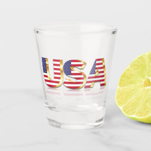 A Shot États-Unis un drapeau en verre perché Patriotique