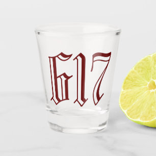 A Shot Indicatif régional 617 (Boston) Verre de tir