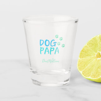 A Shot Joli Chien Papa Tiré Verre