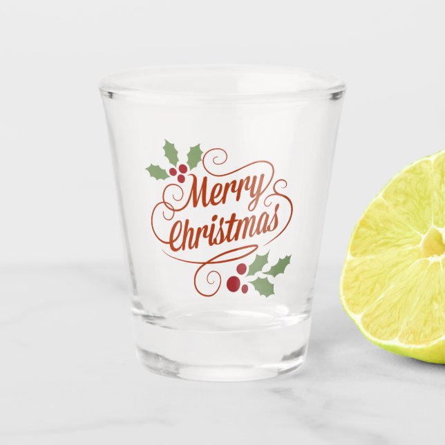 A Shot "joyeux noël" verre tourné (Devant)