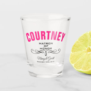A SHOT MATRON D'HONNEUR MARIAGE TIRE VERRE