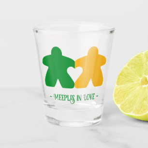 A Shot Meeps en Love, Verte & Jaune Verre Tiré