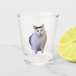 A Shot Mème Chat Huh en verre de tir