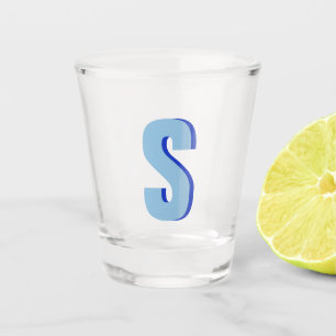 A Shot Monogramme moderne cadeau de verre de tir personna