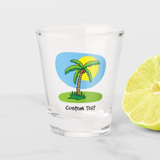 A Shot Palm Tree Dessin en verre (Devant)