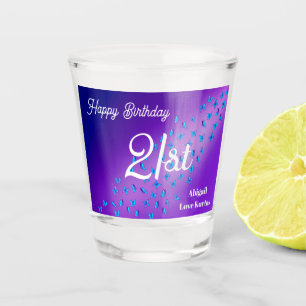 A Shot Papillons Enchantés Personnalisés 21e verre de tir