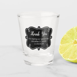 A Shot Personnalisé épousant le verre à liqueur de faveur