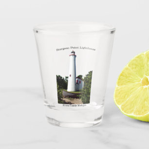 A Shot Phare de point d'esturgeon et verre à liqueur de