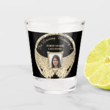 Photo Mémorial Or Ange ailes en verre