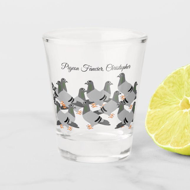 A Shot Pigeons Design Verre Tiré (Devant)
