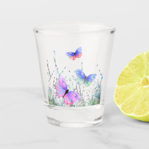 A Shot Printemps Joie Tirer des papillons de verre Voler