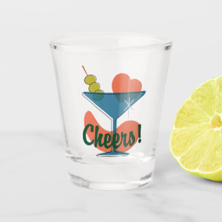 A Shot Retro Martini Folie Cheveux Verre Tiré