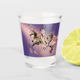 A Shot Steampunk Lady & Horse Verre de tir