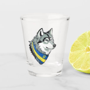 A Shot Symbole loup ukrainien, Fort, Fier Verre
