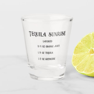 A Shot Tequila lever de soleil nouveauté verre tourné