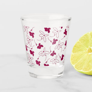 A Shot verre à écoulement fleuri