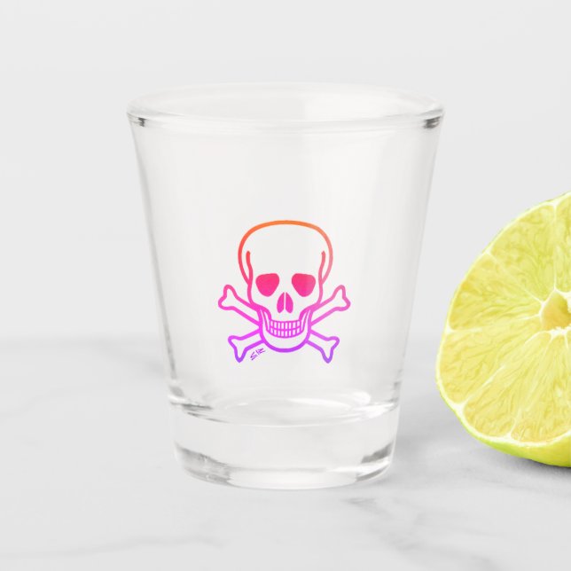 A Shot Verre à injection de crâne néon (Devant)