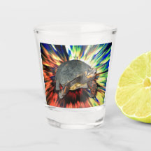 Verre à liqueur heureux de tortue