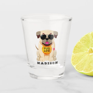 A Shot Verre à liqueur nommé fait sur commande de la vi