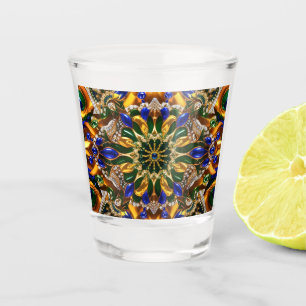 A Shot Verre avec couleurs brésiliennes
