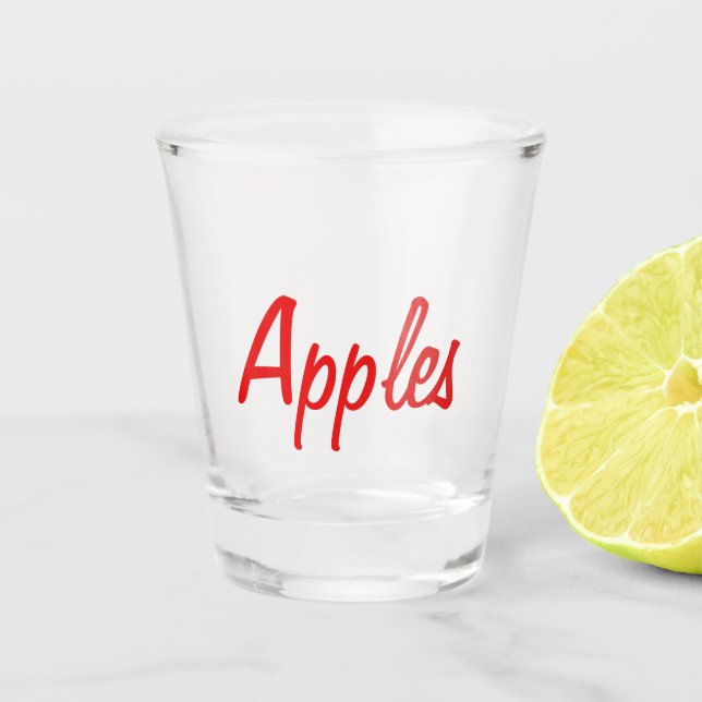 A Shot Verre de prélèvement des pommes (Devant)