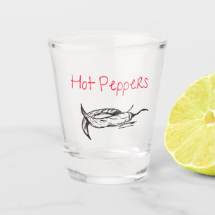 A Shot Verre de prise de poivre chaud