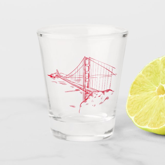 A Shot Verre de San Francisco avec Golden Gate Bridge (Devant)