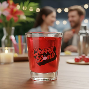 A Shot Verre de tir à la bombe cerise